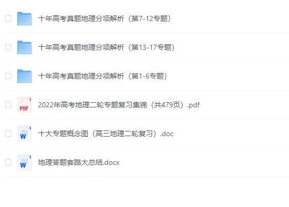 高考地理二轮资料（含真题） - 知学乐园-知学乐园