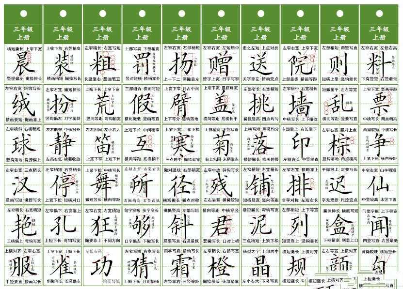 语文老师推荐小学【同步生字精讲字卡】2500字 - 知学乐园-知学乐园